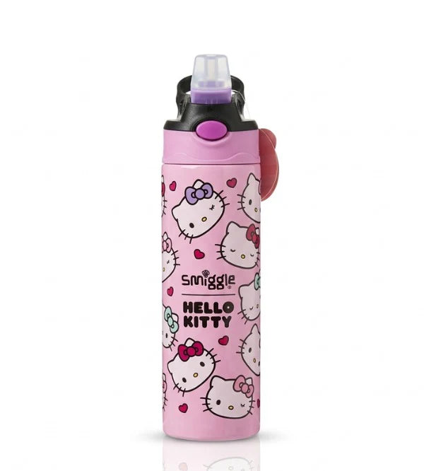 Smiggle Insulated Stainless Steel Flip Drink Water Bottle - 520 ml - Hello Kitty