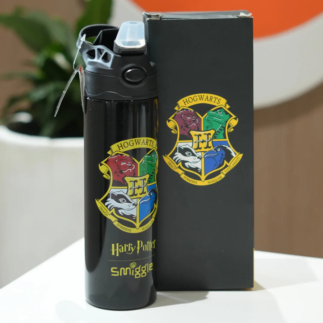 Smiggle Insulated Stainless Steel Flip Drink Water Bottle - 520 ml - Hogwarts Harry Potter