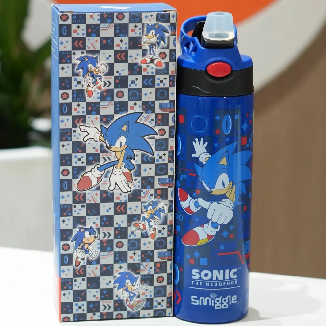 Smiggle Insulated Stainless Steel Flip Drink Water Bottle - 520 ml - Sonic
