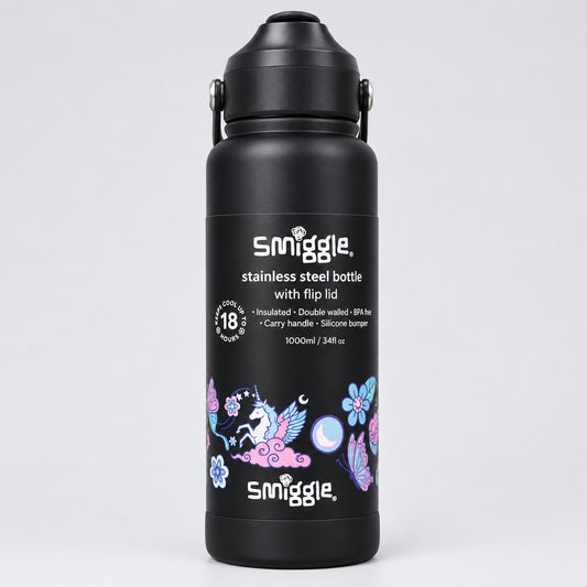 Smiggle Stainless Steel Water Bottle 1000ml - Unicorn