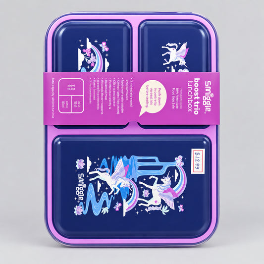 Smiggle Unicorn Boost Trio Lunch Box