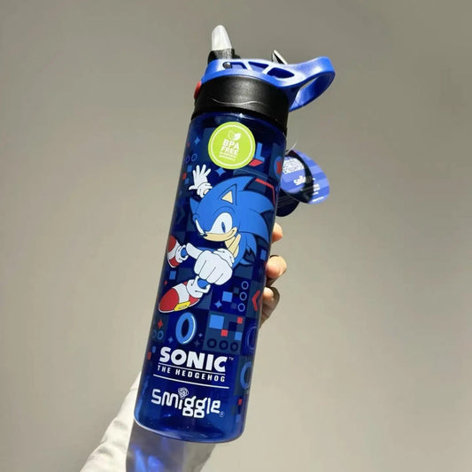 Smiggle Flip Plastic Sipper Water Bottle - BPA Free - 680ML/ 23FL OZ - Sonic