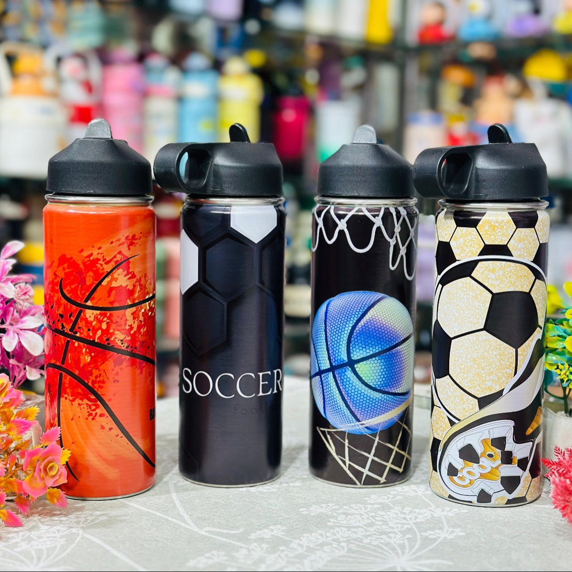 Sports Water Bottle Stainless Steel Insulated - Ball Games