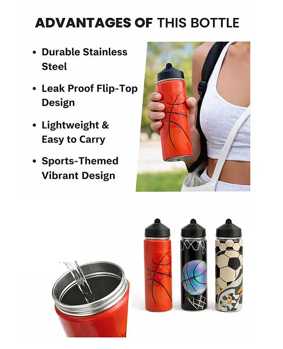 Sports Water Bottle Stainless Steel Insulated - Ball Games