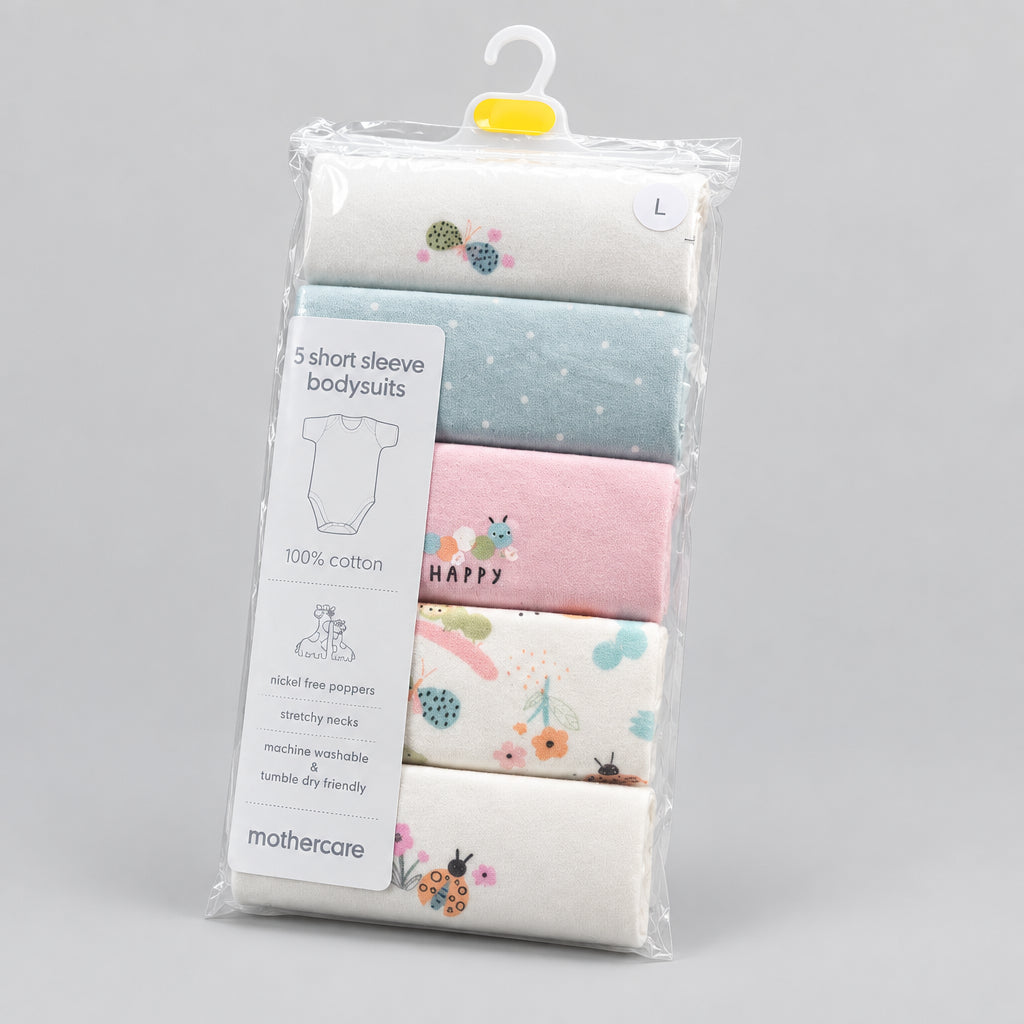 Mothercare Pack of 5 Short Sleeve Body Suits (18-24 Months)