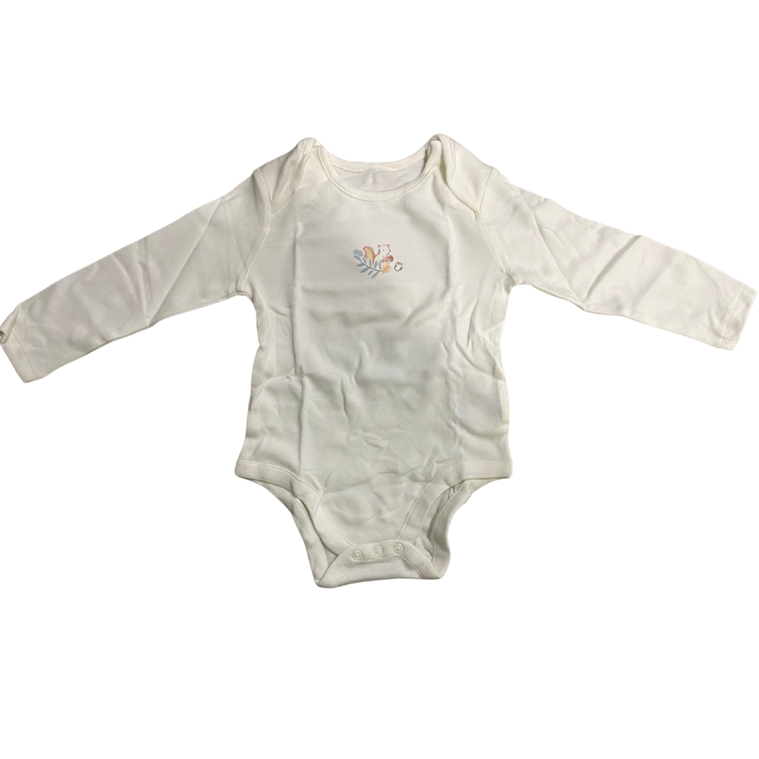 Mothercare Long Sleeve Body Suit - Squirrel Print (12-18 Months)