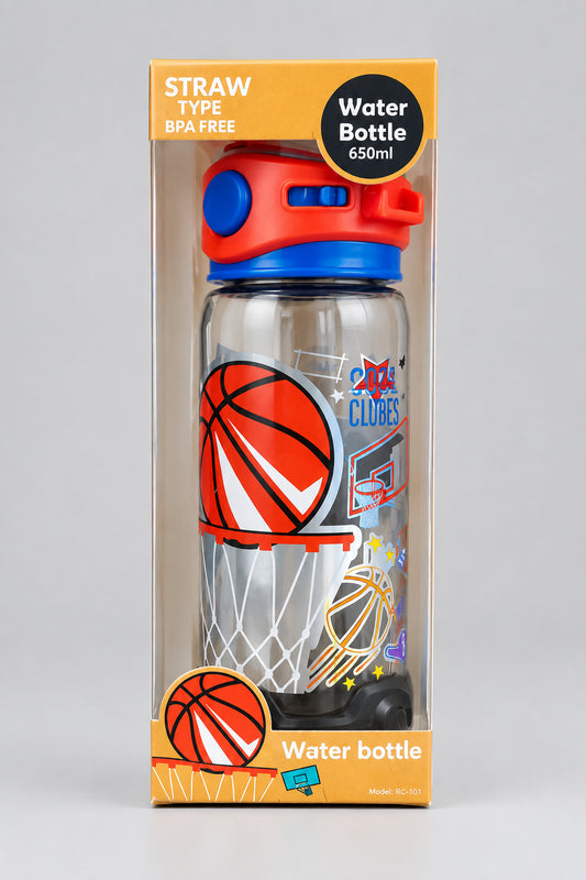 Vest Water Bottle - 650 ml - BPA Free - Basket Ball