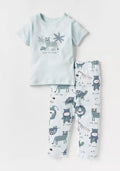Juniors Shirt and trouser Set - Animal (Blue) 3 YR