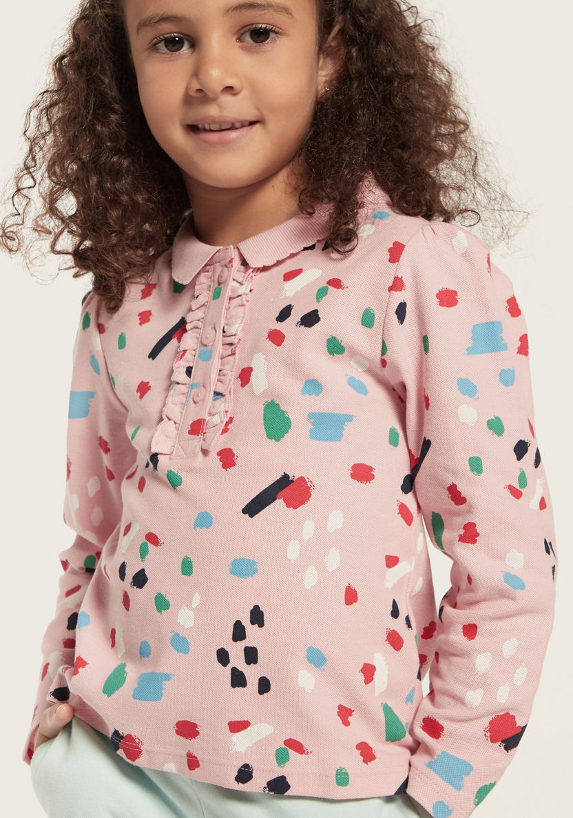 Juniors Polo Neck T Shirt Pink 3-4 YR