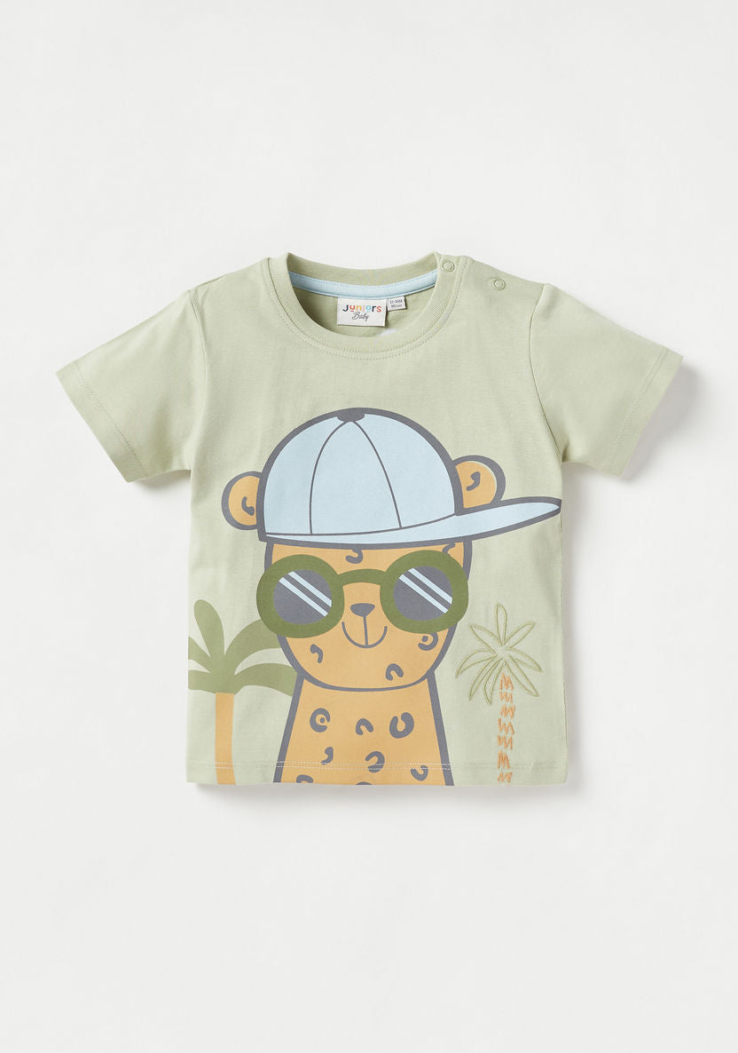Juniors Graphic T Shirt - Multi Color (Pack of 3) 12-18 M Green And Blue