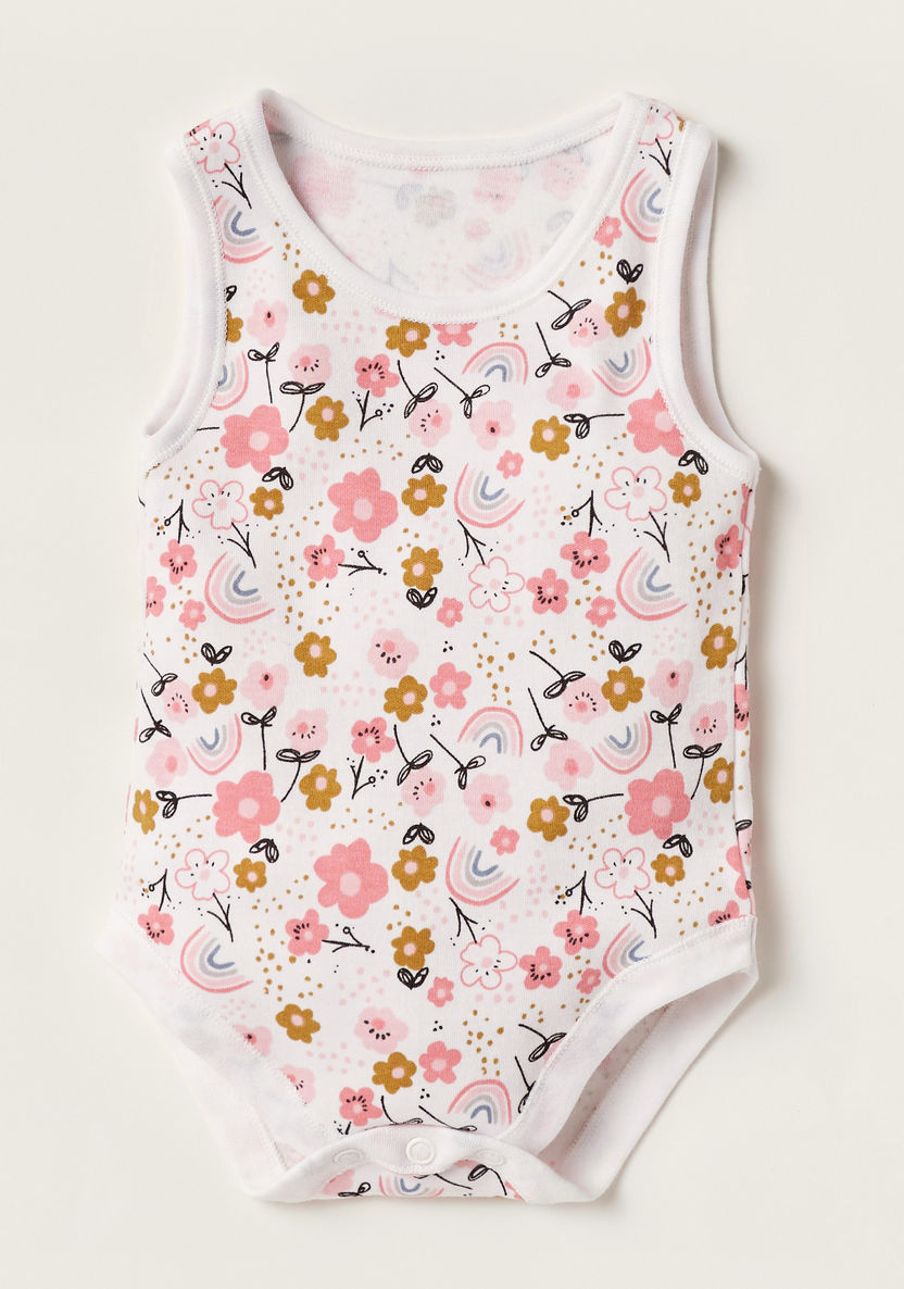 Juniors 5 Packed Sleeveless Body Suits - Floral ( 0-3 Months )
