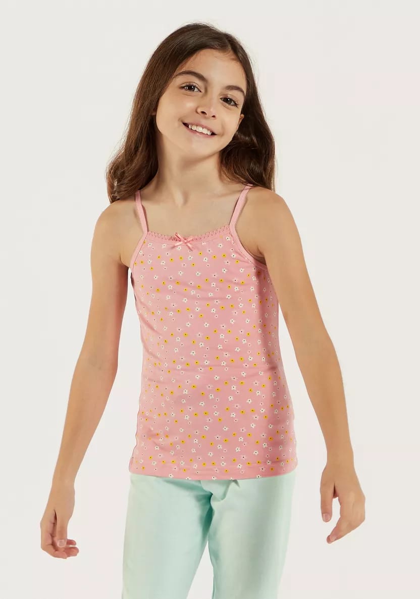 Juniors Girls Vest - Multi Color - Floral - 3PC 2-3 YR