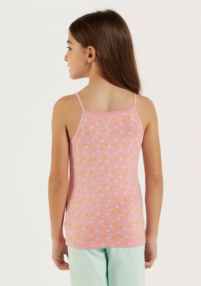 Juniors Girls Vest - Multi Color - Floral - 3PC 2-3 YR