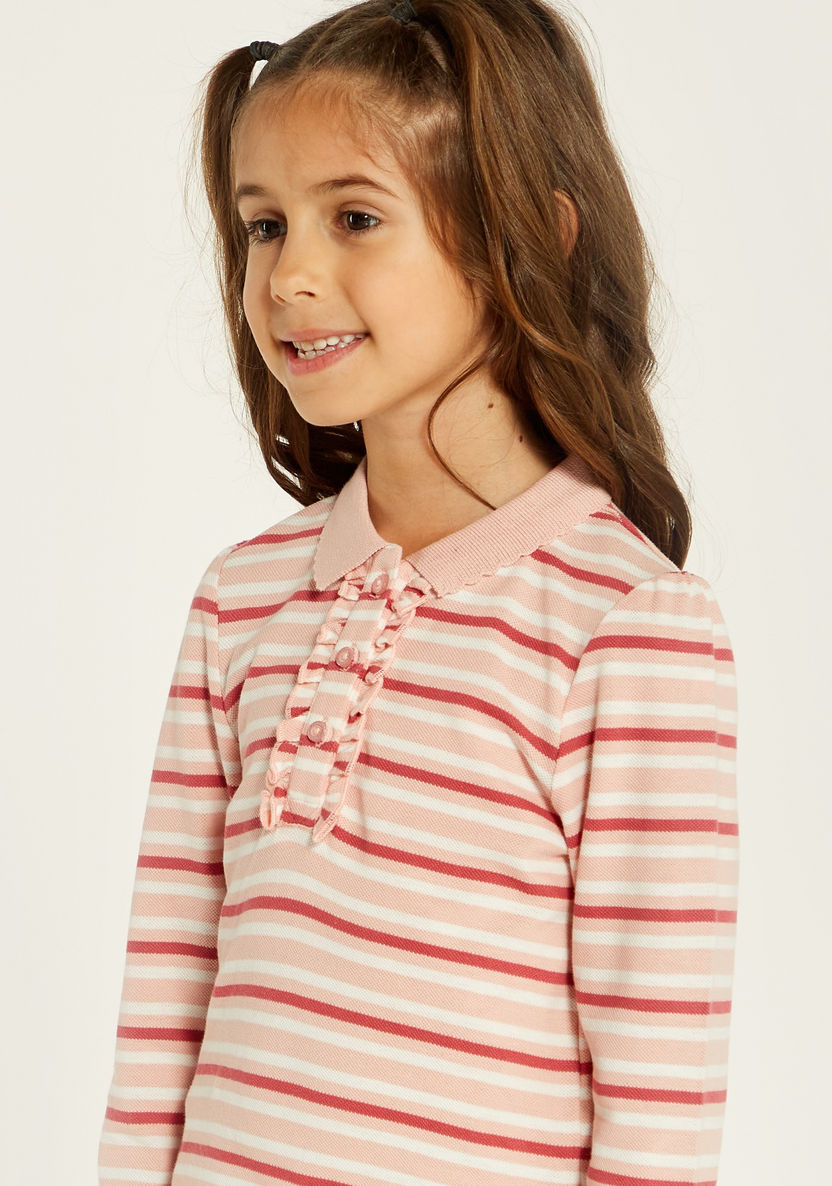 Juniors Polo Neck T Shirt Pink 2-3 YR