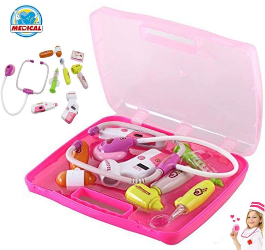 My Family Doctor Briefcase Set - Battery Operated With Sound Effects (8 Pieces Set)