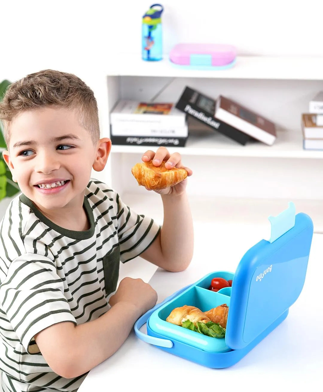 Bonfino Blue Bento Lunch Box - BPA-Free, Leak-Resistant, Microwave & Dishwasher Safe, 765ml