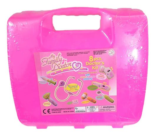 My Family Doctor Briefcase Set - Battery Operated With Sound Effects (8 Pieces Set)