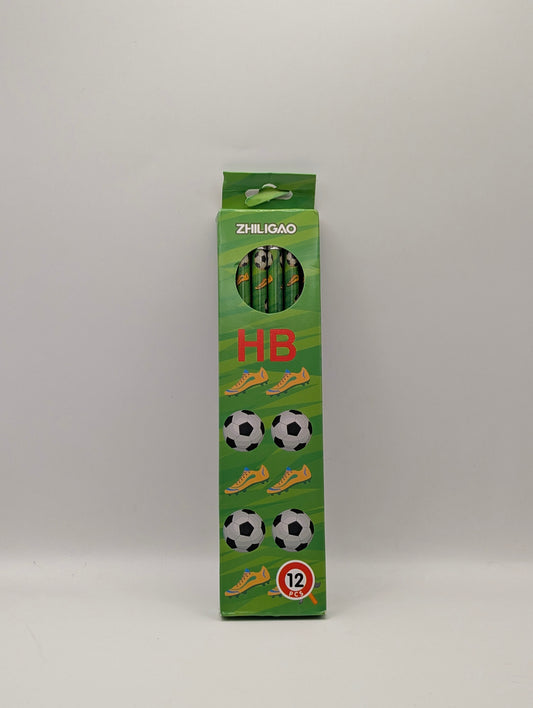 ZHILIGAO 12-Piece Football Themed HB Wooden Pencils Set for Kids