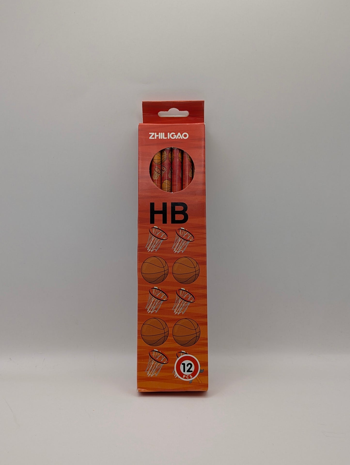 ZHILIGAO 12-Piece Basketball Themed HB Wooden Pencils Set for Kids