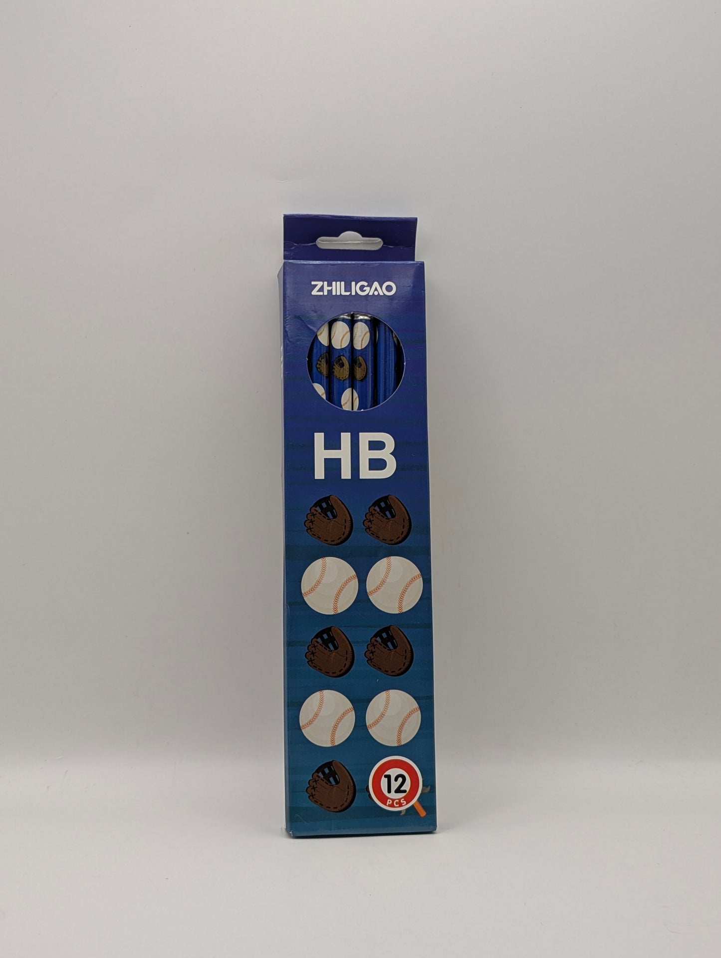 ZHILIGAO 12-Piece Baseball Themed HB Wooden Pencils Set for Kids
