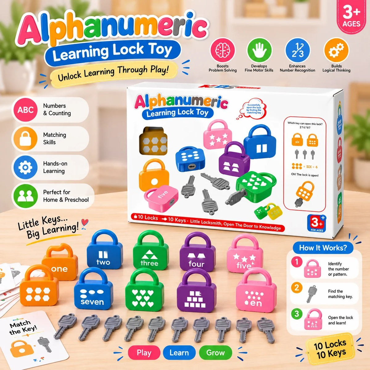 Alphanumeric Learning Lock Toy