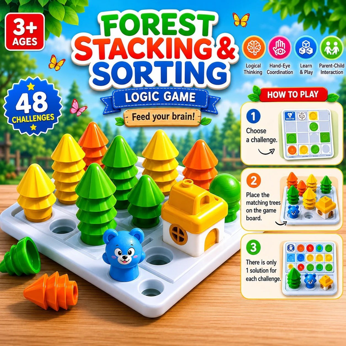 Forest Stacking & Sorting - Logic Game