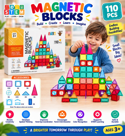 Magnetic Blocks (110 Pcs)