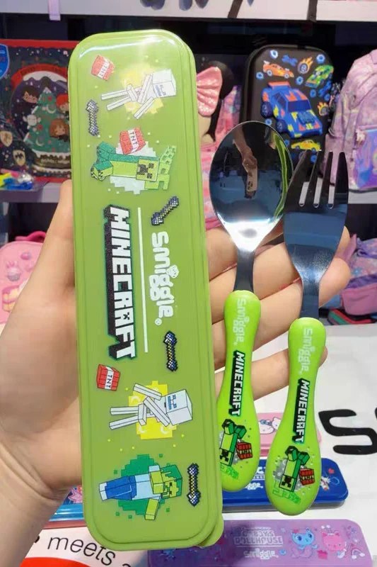 Smiggle Cutlery Set -  Minecraft
