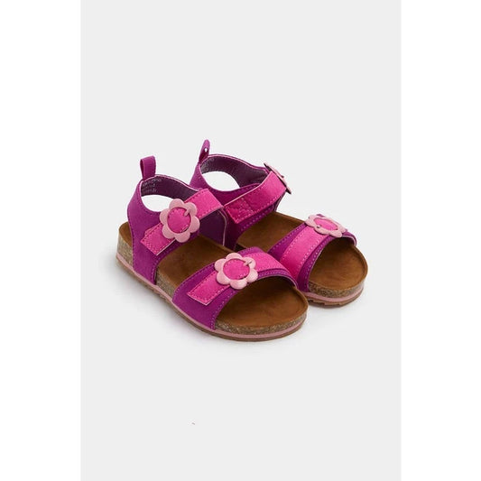 Mothercare Pink Flower Footbed Sandals