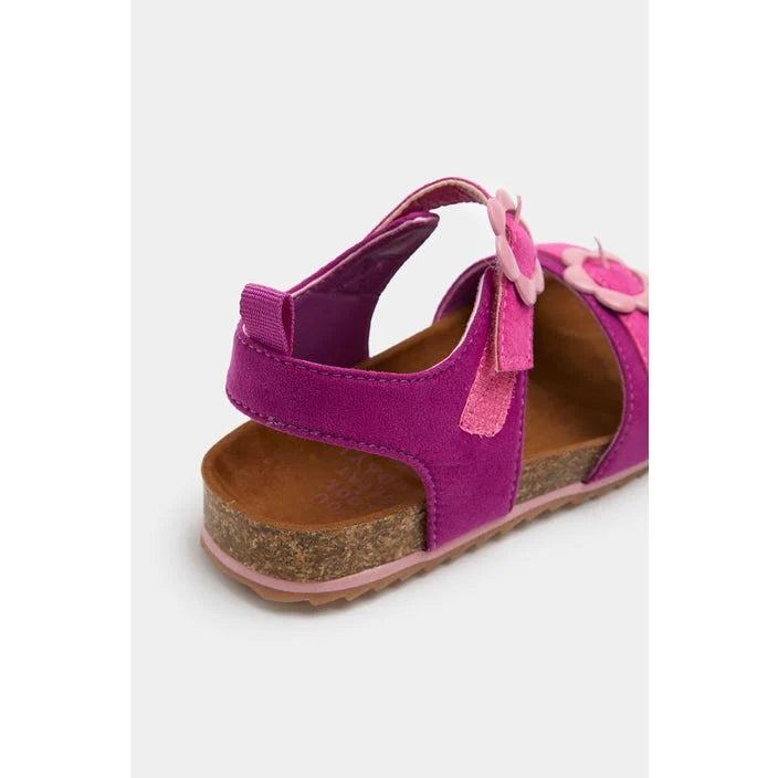 Mothercare Pink Flower Footbed Sandals