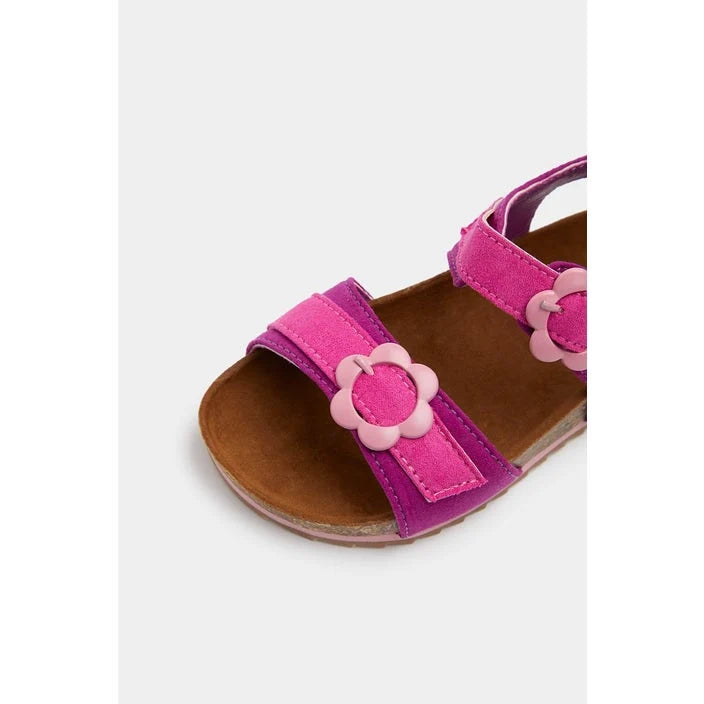 Mothercare Pink Flower Footbed Sandals