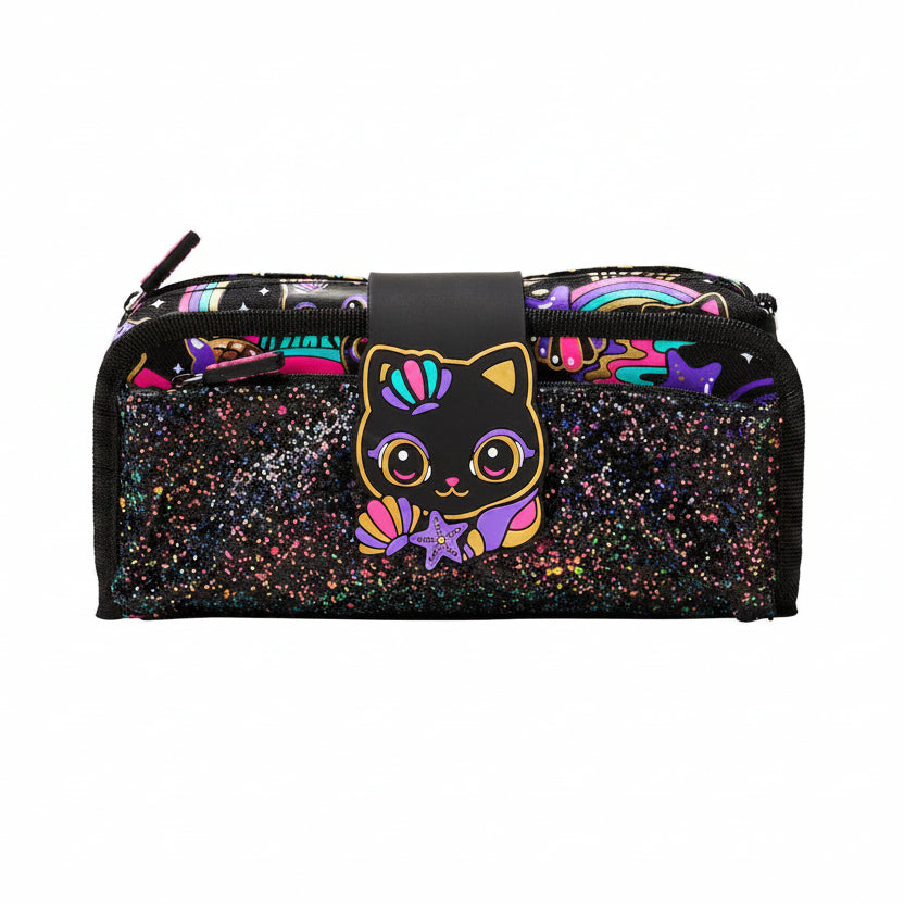 Smiggle Classic Pencil Case (Soft Pouch) - Black Cat